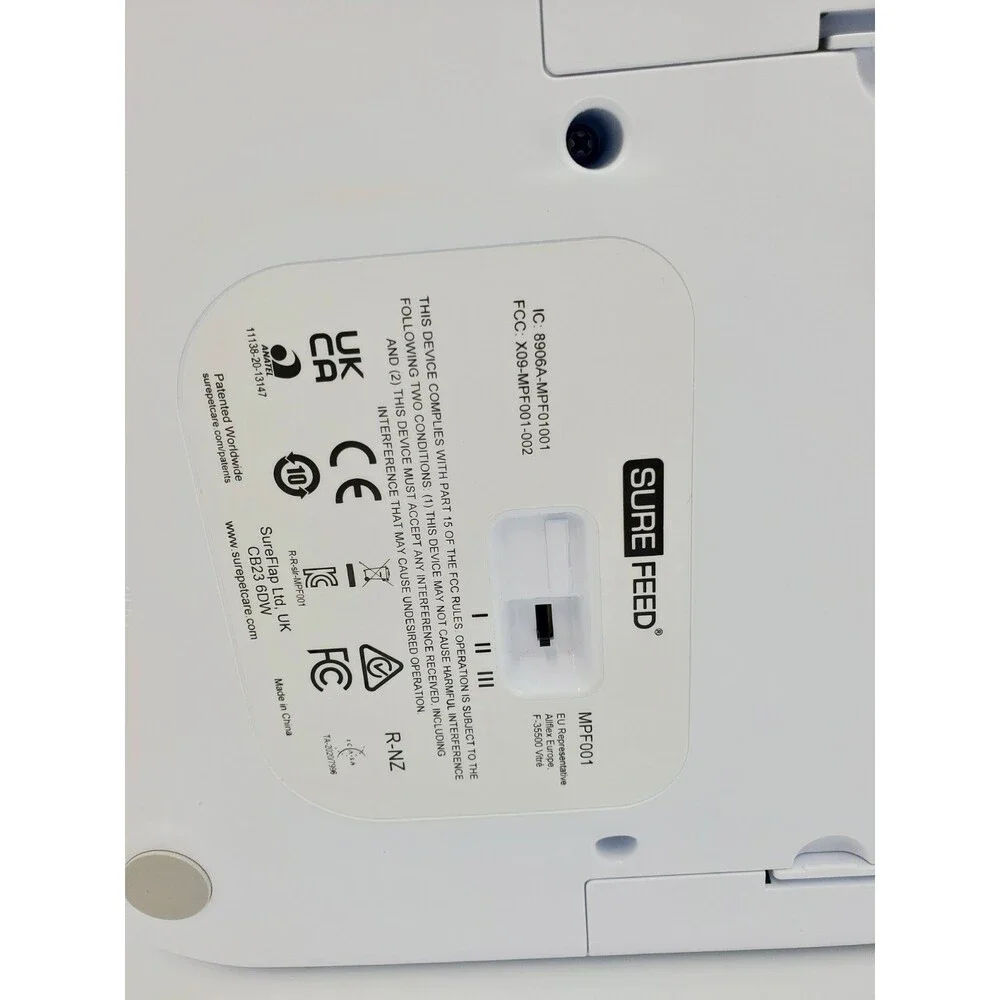 Sure Feed Sureflap Microchip Automatic Feeder MODEL MPF001 USED